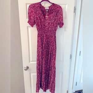 Women’s floral red dress